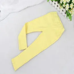 Summer Elestic Waist Children Pants Girls Jeans Pants Candy Color Solid Causal Jeans For Baby Girl Leggings