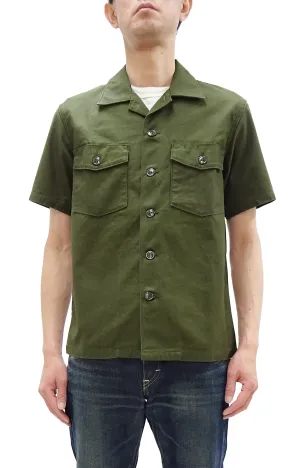 TOYS McCOY Men's Short-Sleeve Shirt - Reproduction of the U.S. Army OG-107 Utility Shirt (Modified Short-Sleeve Version) TMS2505 Olive