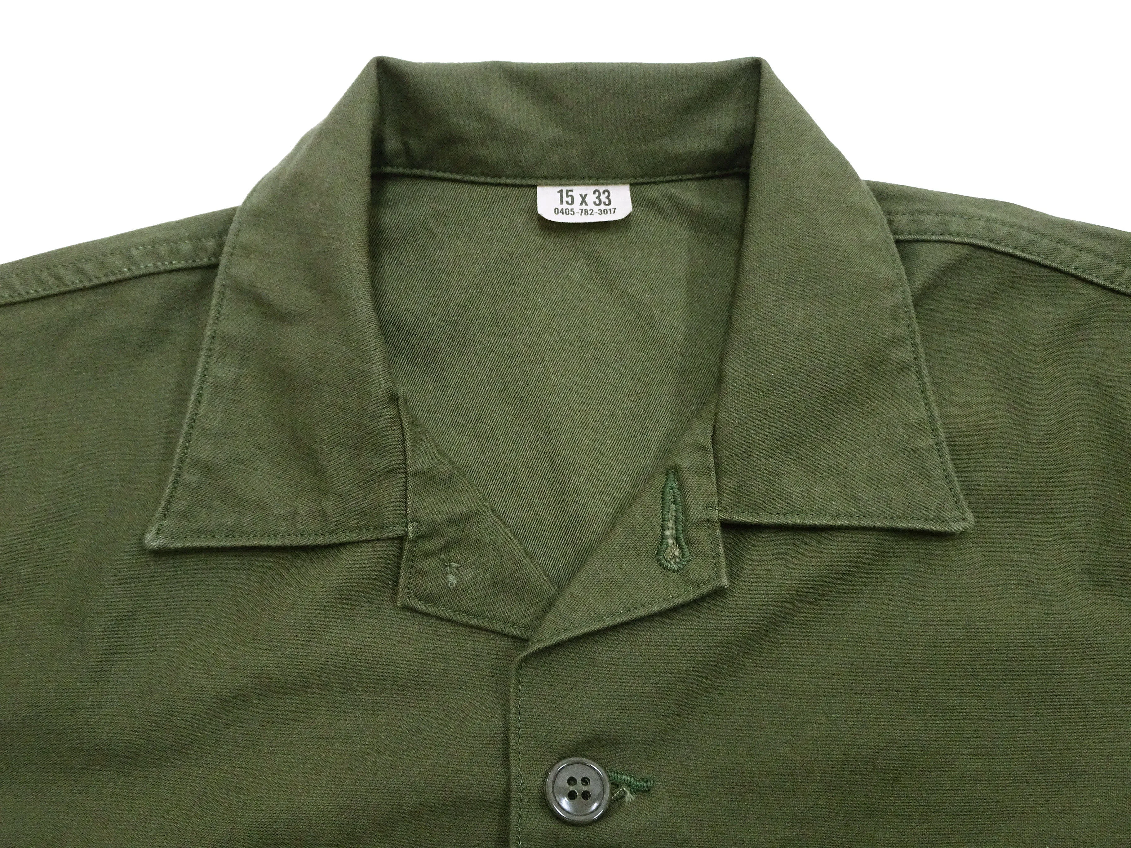 TOYS McCOY Men's Short-Sleeve Shirt - Reproduction of the U.S. Army OG-107 Utility Shirt (Modified Short-Sleeve Version) TMS2505 Olive