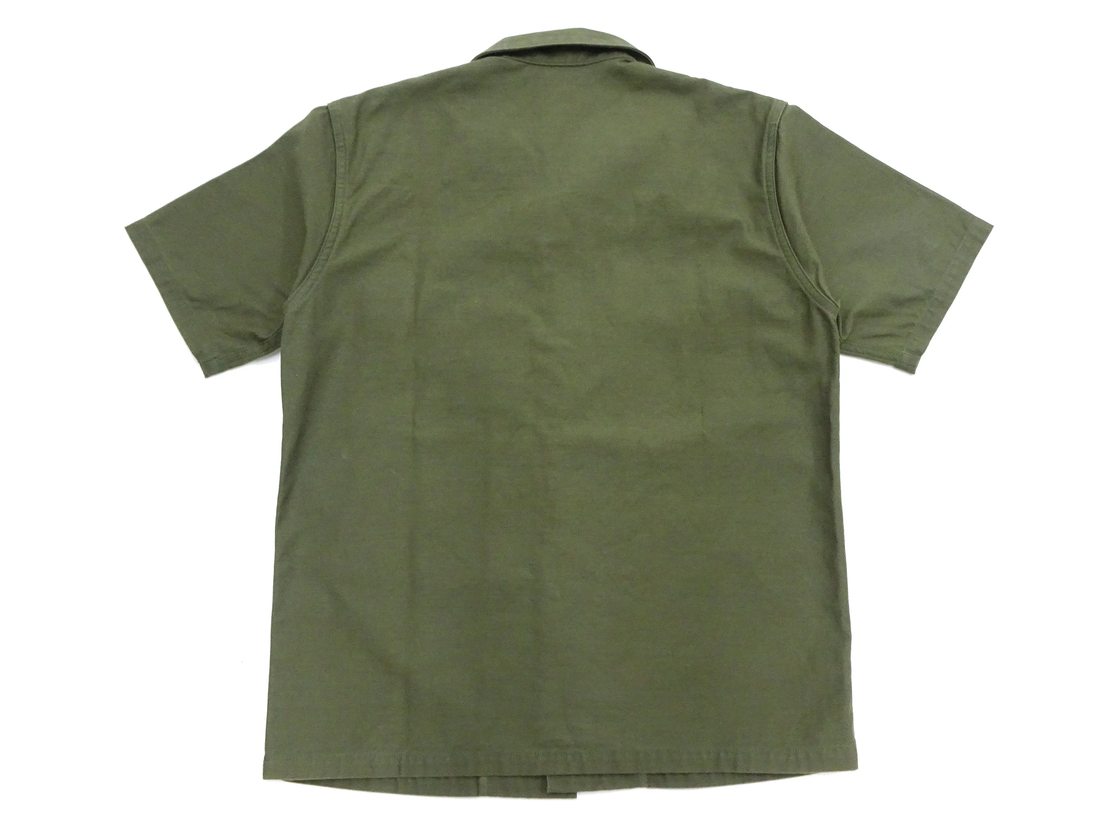 TOYS McCOY Men's Short-Sleeve Shirt - Reproduction of the U.S. Army OG-107 Utility Shirt (Modified Short-Sleeve Version) TMS2505 Olive