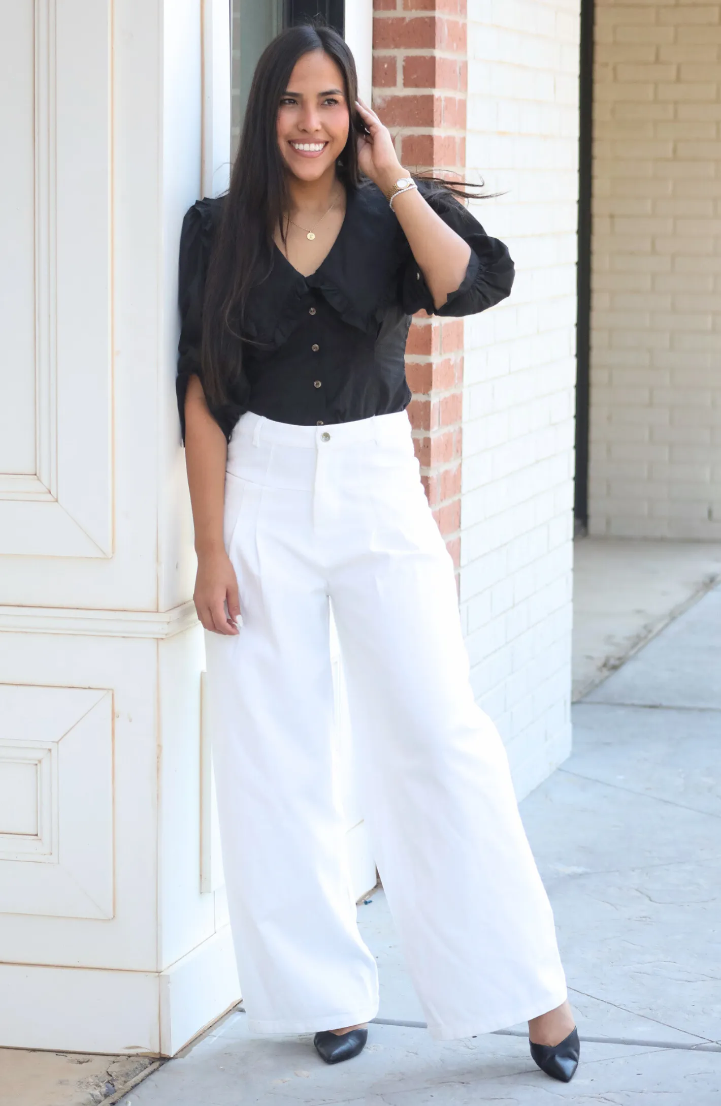 True To Self White Wide Leg Pants