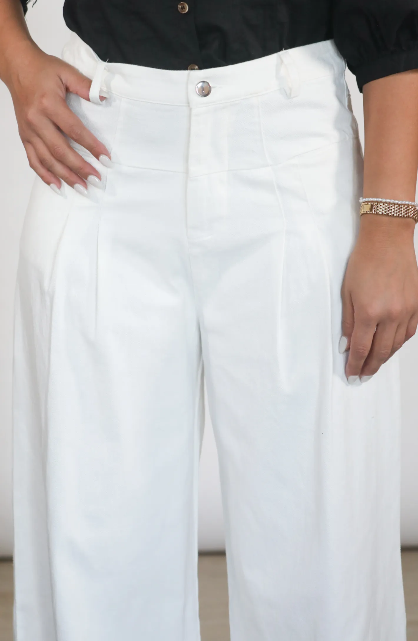True To Self White Wide Leg Pants