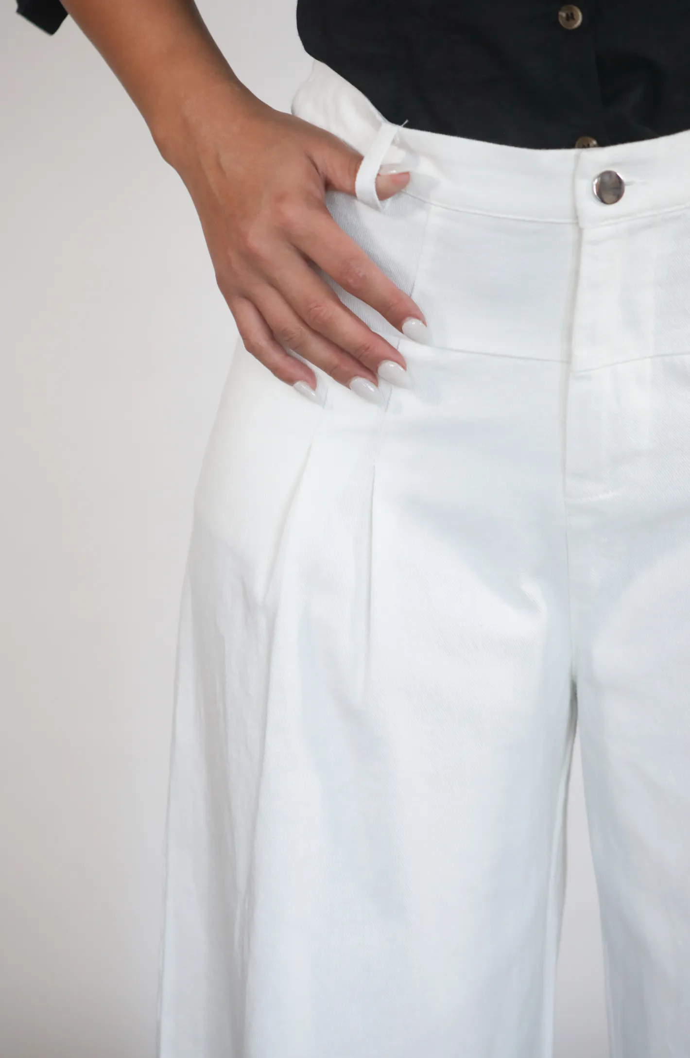 True To Self White Wide Leg Pants