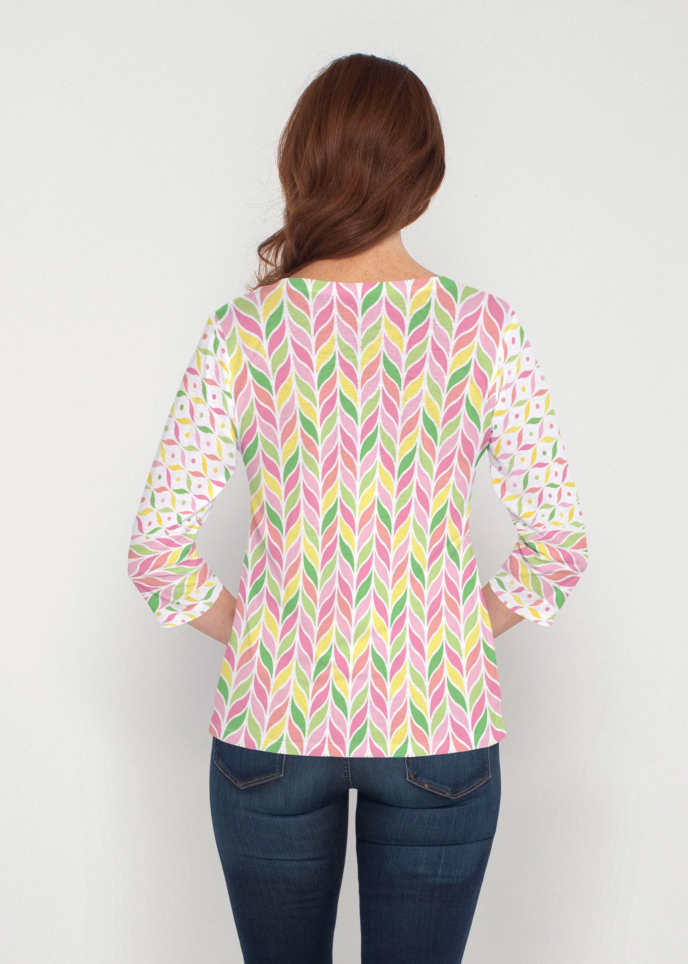 Tutti Fruitti (8036) ~ Signature 3/4 Sleeve V-Neck Top