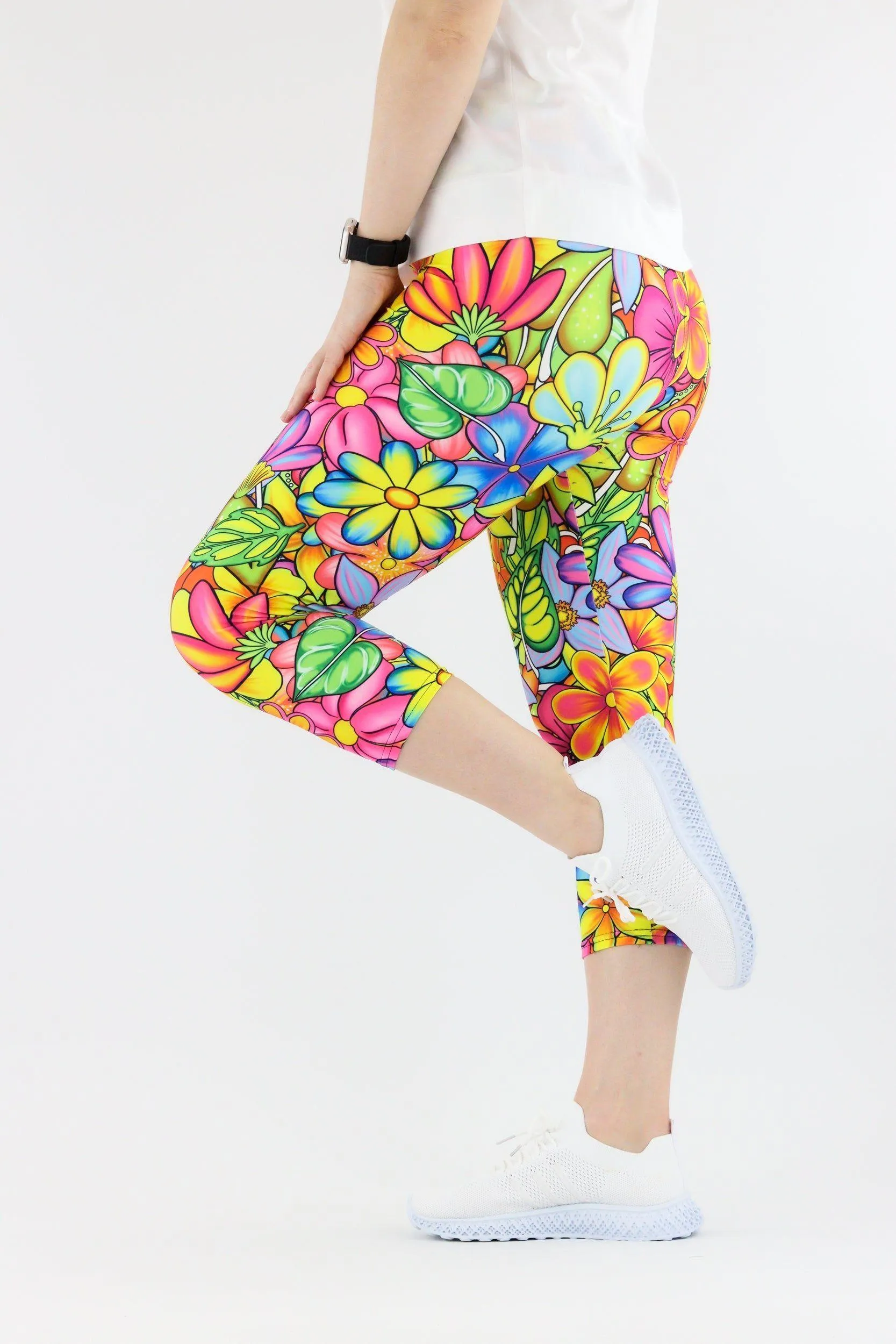 Tutti Frutti Flower - Casual - Capri Leggings