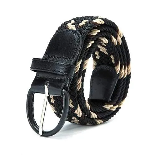 Unisex Mens Women Stretch Elastic Belt Fashion Alloy Pin Buckle Belt Waistband Pants Strip
