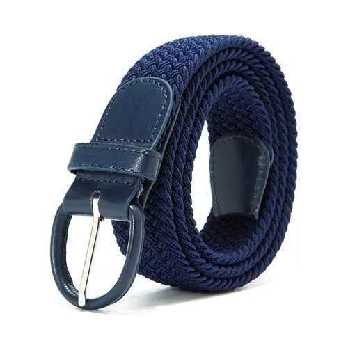 Unisex Mens Women Stretch Elastic Belt Fashion Alloy Pin Buckle Belt Waistband Pants Strip