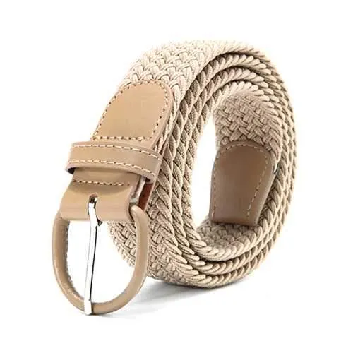 Unisex Mens Women Stretch Elastic Belt Fashion Alloy Pin Buckle Belt Waistband Pants Strip