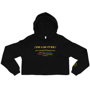 Unlimited - Embroidered Crop Top Hoodie