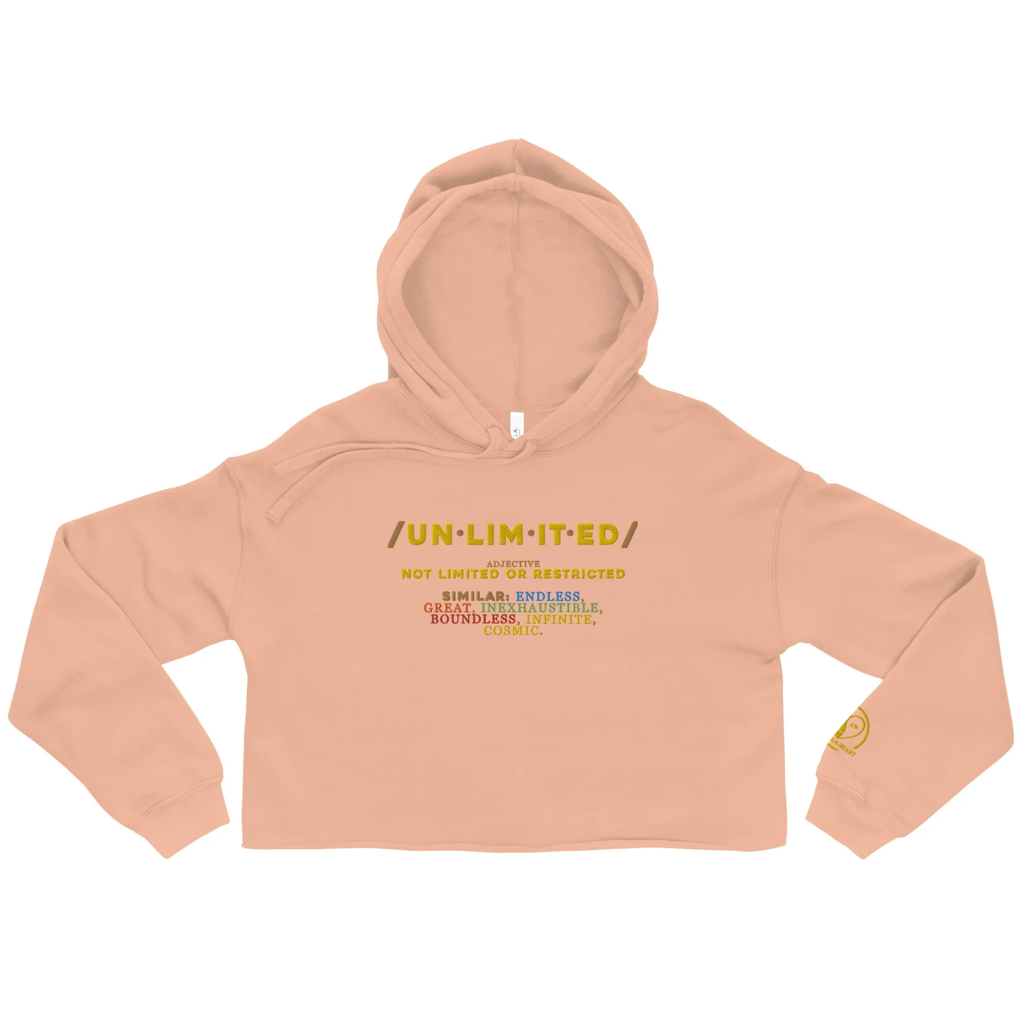 Unlimited - Embroidered Crop Top Hoodie