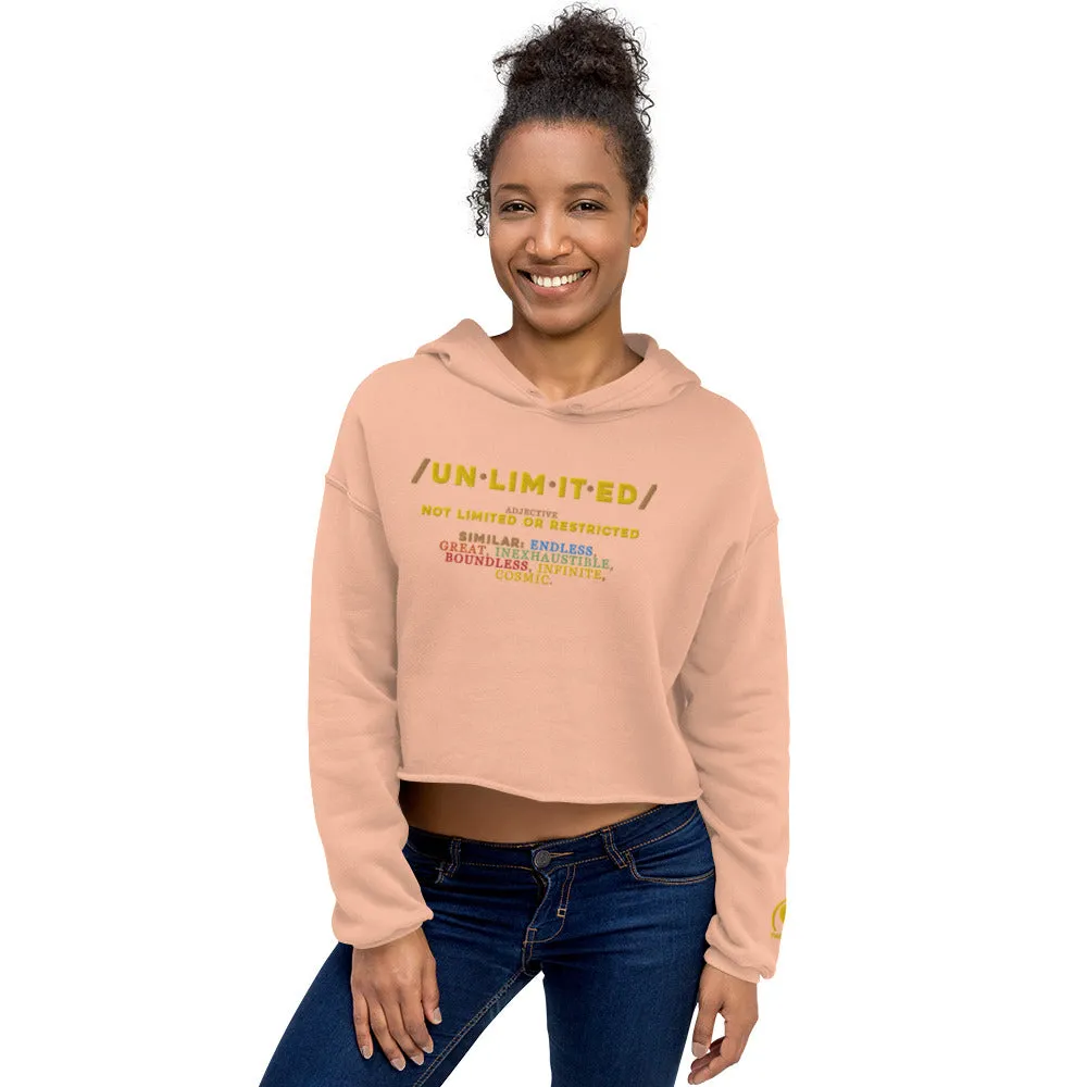Unlimited - Embroidered Crop Top Hoodie