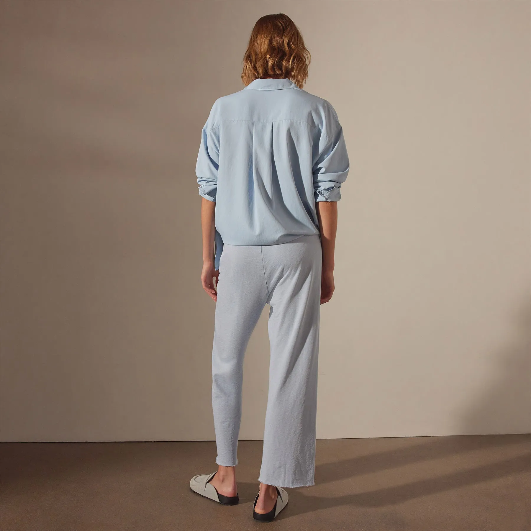 Vintage French Terry Cutoff Sweatpant - Open Sky Pigment