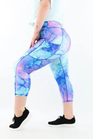 Water Ink - Casual - Capri Leggings - Pockets