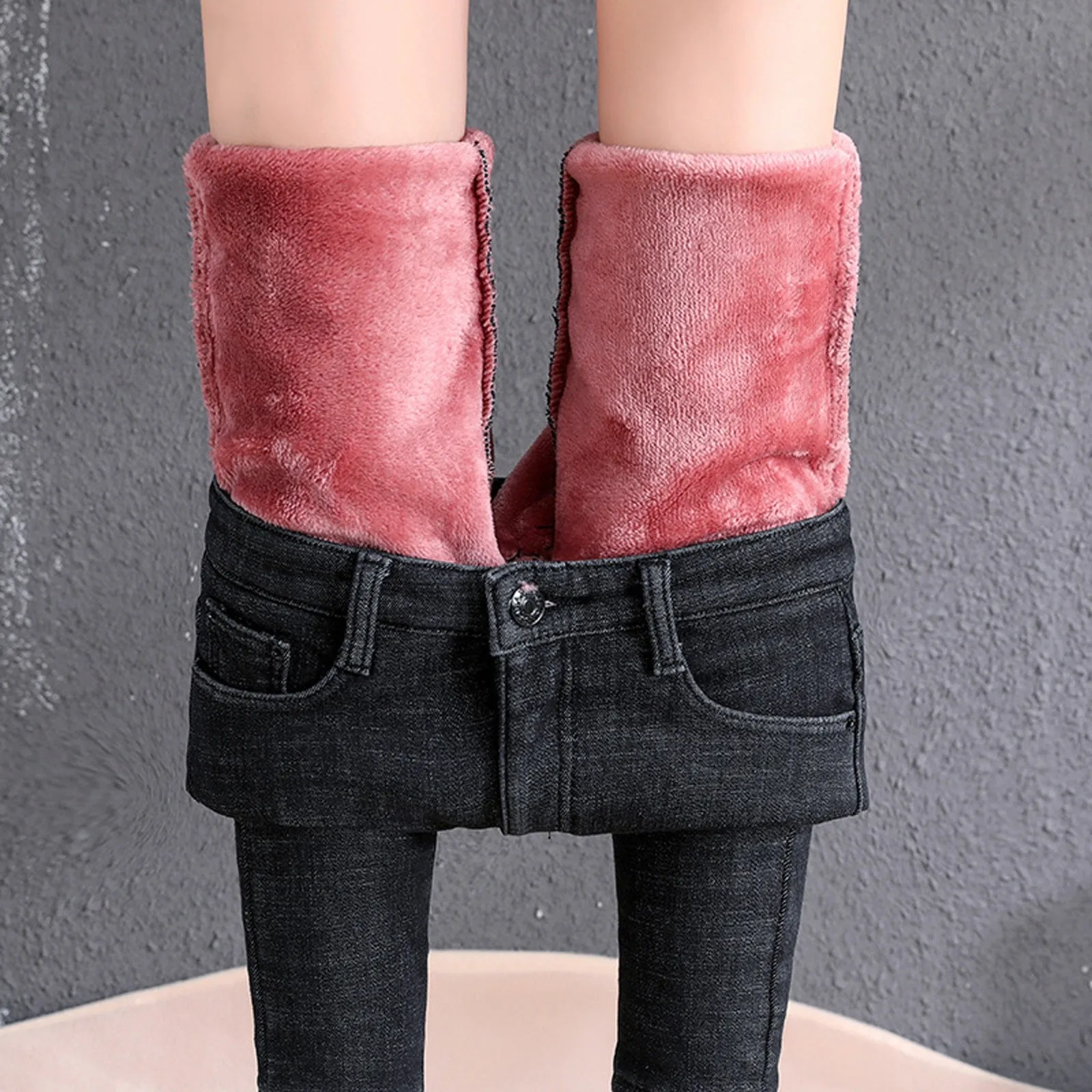 Women Fleece Lined Skinny Jeans