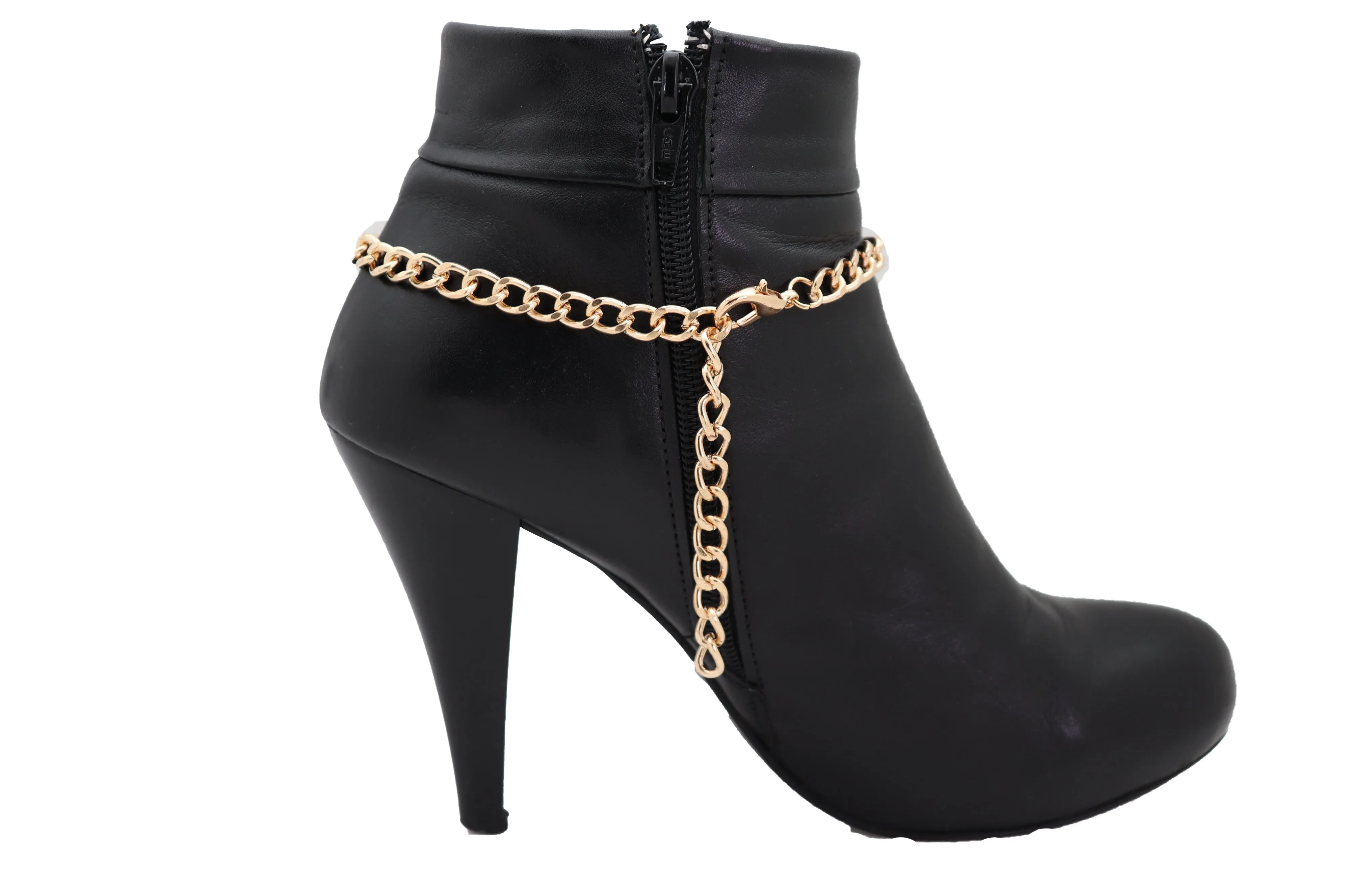 Women Gold Metal Boot Chain Bracelet Anklet Heel Shoe Butterfly Charm Jewelry Spring Summer Style