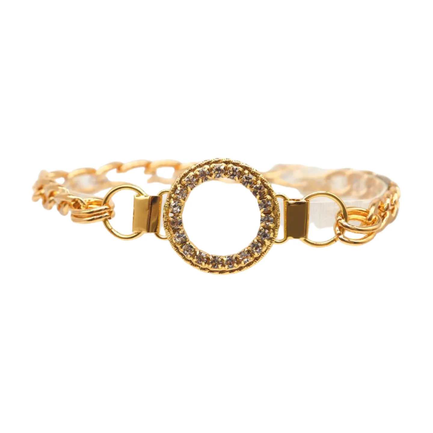 Women Gold Metal Boot Chain Bracelet Shoe Bling Circle Charm