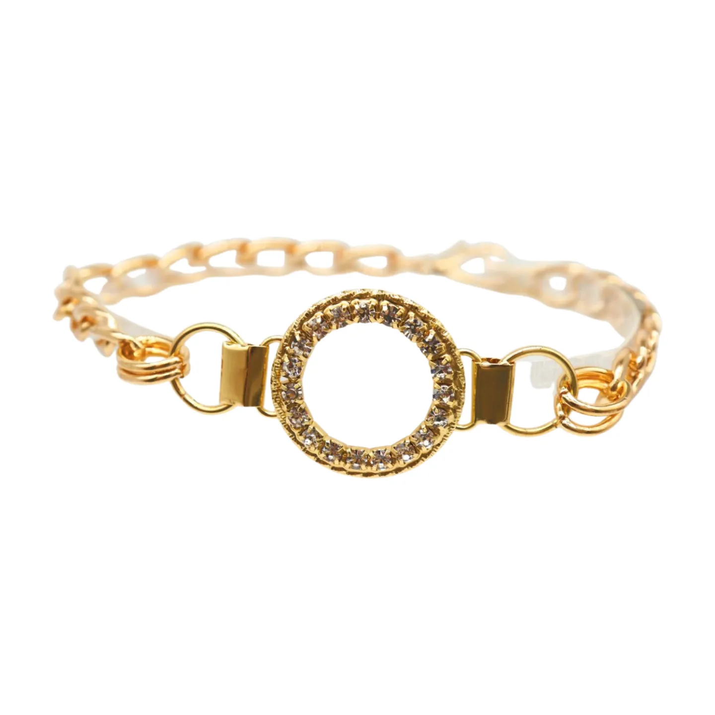 Women Gold Metal Boot Chain Bracelet Shoe Bling Circle Charm