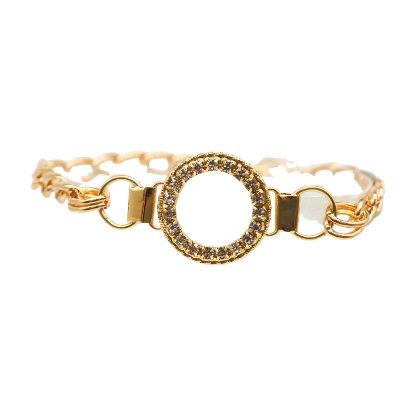 Women Gold Metal Boot Chain Bracelet Shoe Bling Circle Charm