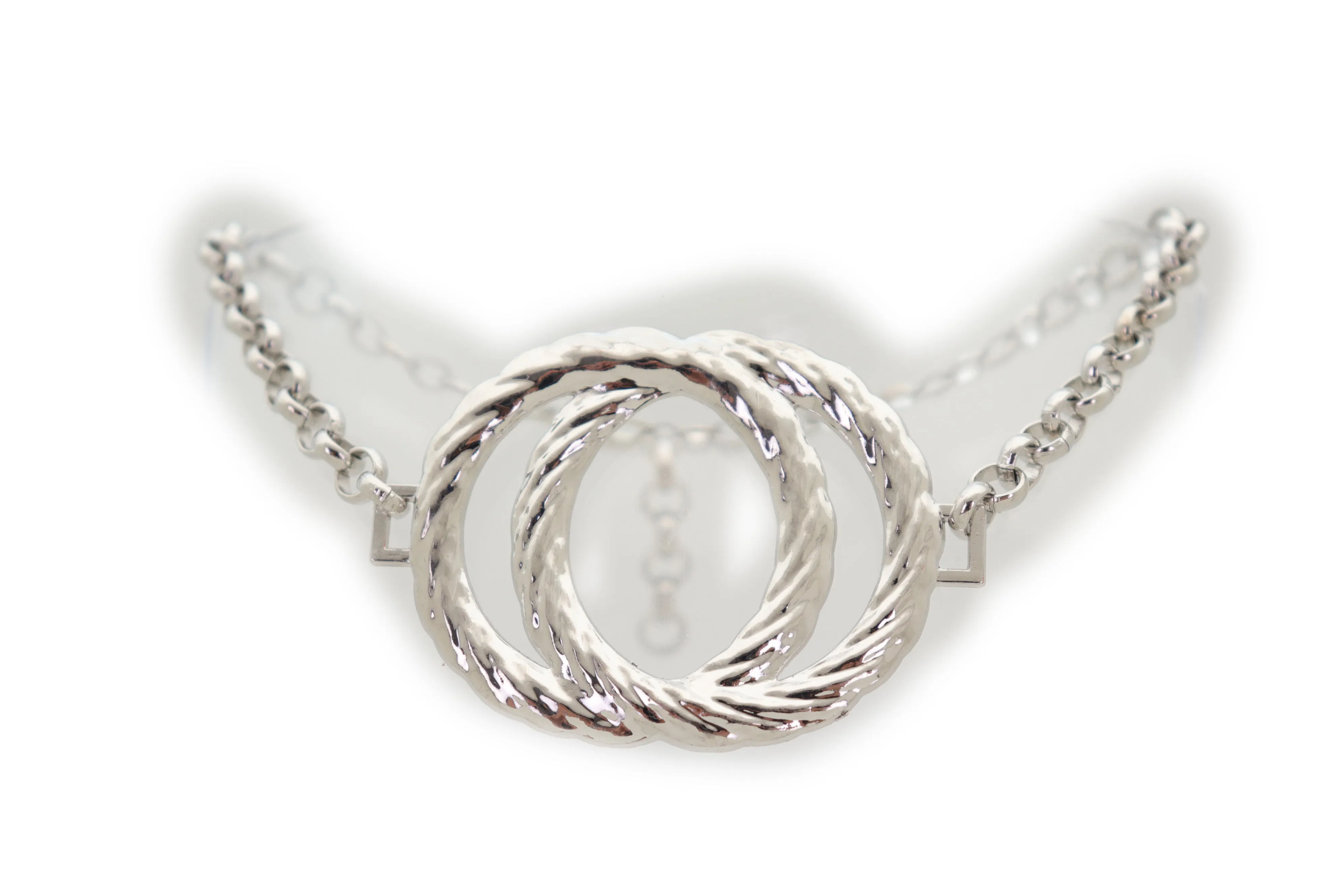 Women Gold Metal Boot Chain Bracelet Shoe Bling Circle Charm