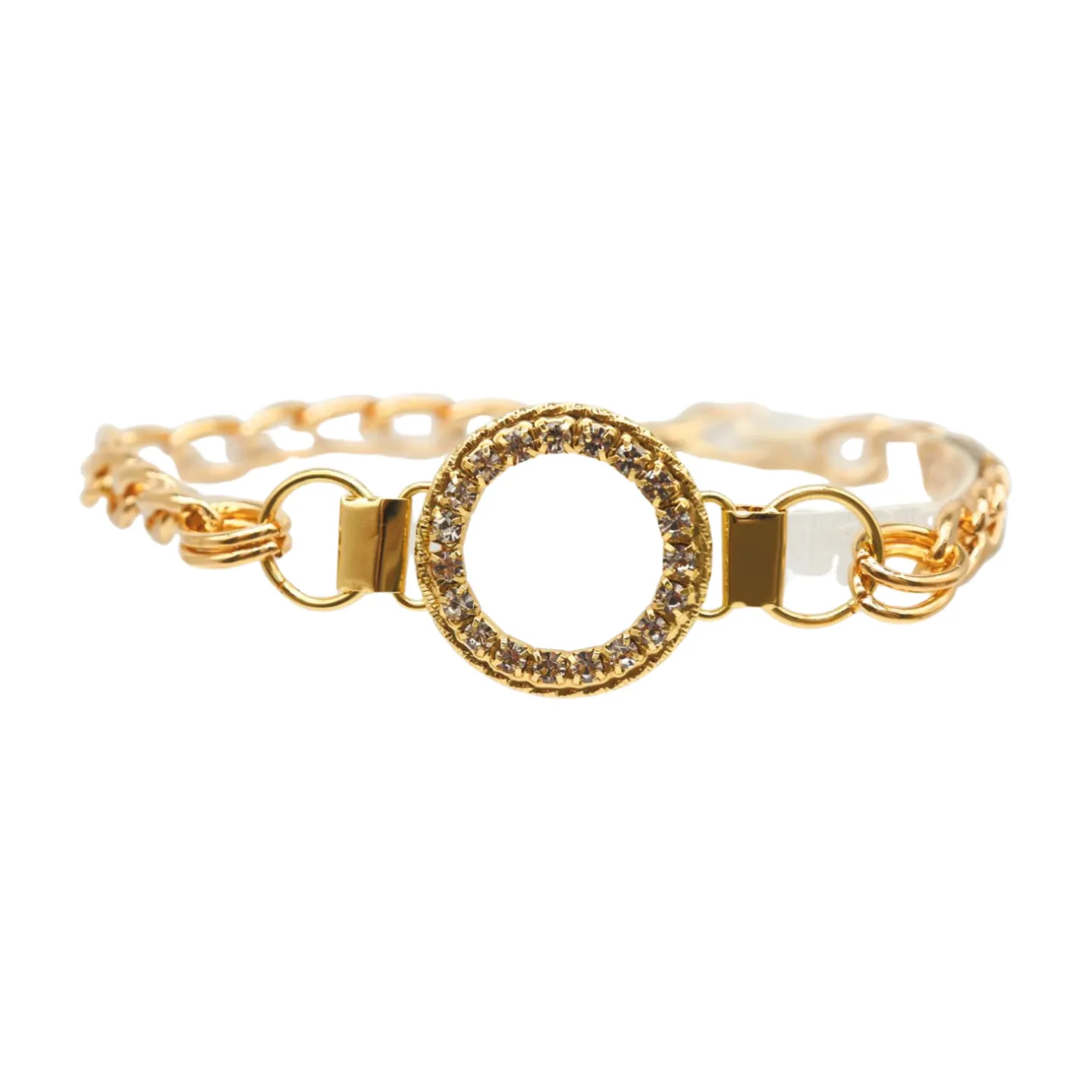 Women Gold Metal Boot Chain Bracelet Shoe Bling Circle Charm