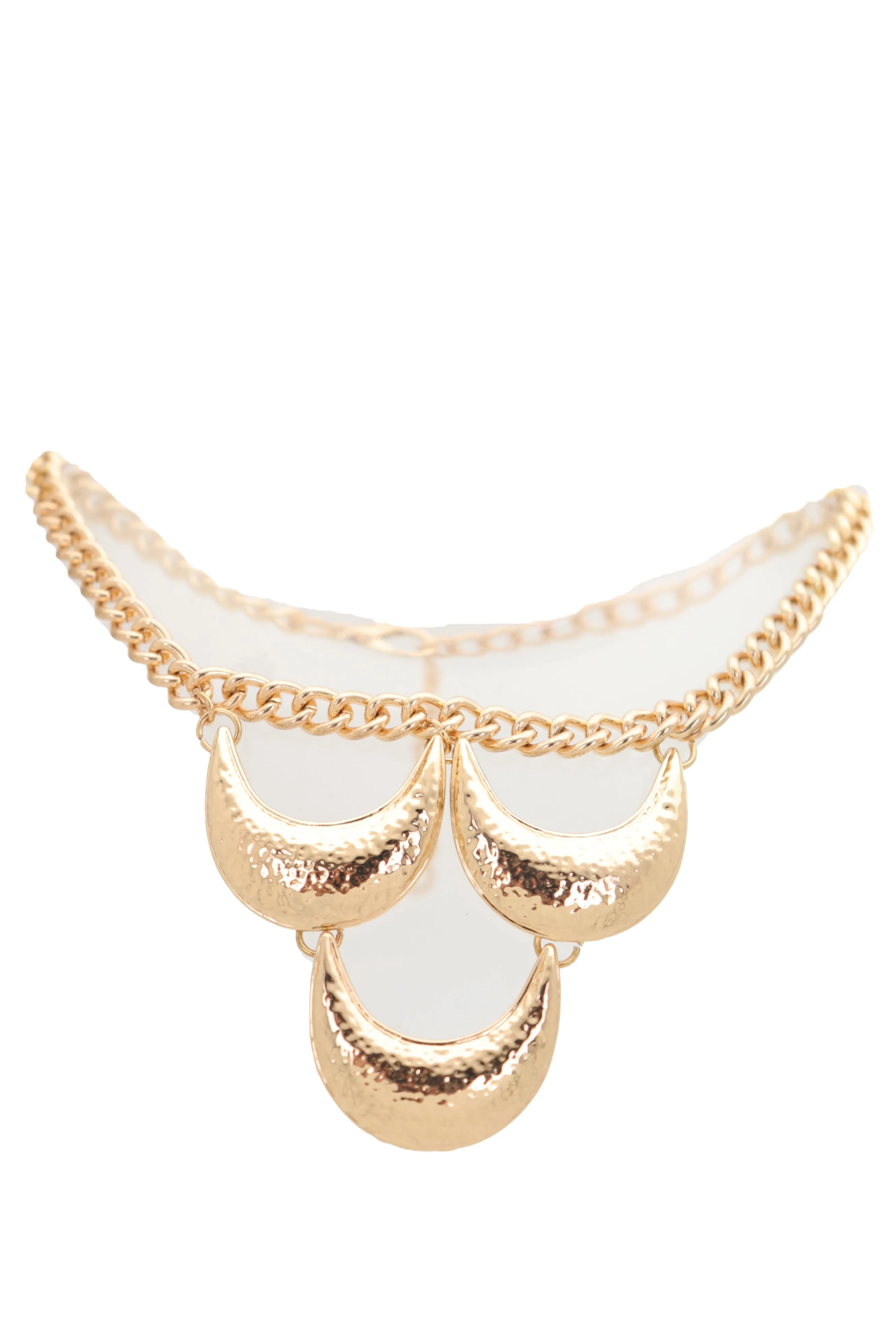Women Gold Metal Chain Western Boot Bracelet Shoe Anklet Bling Chic Moon Charm