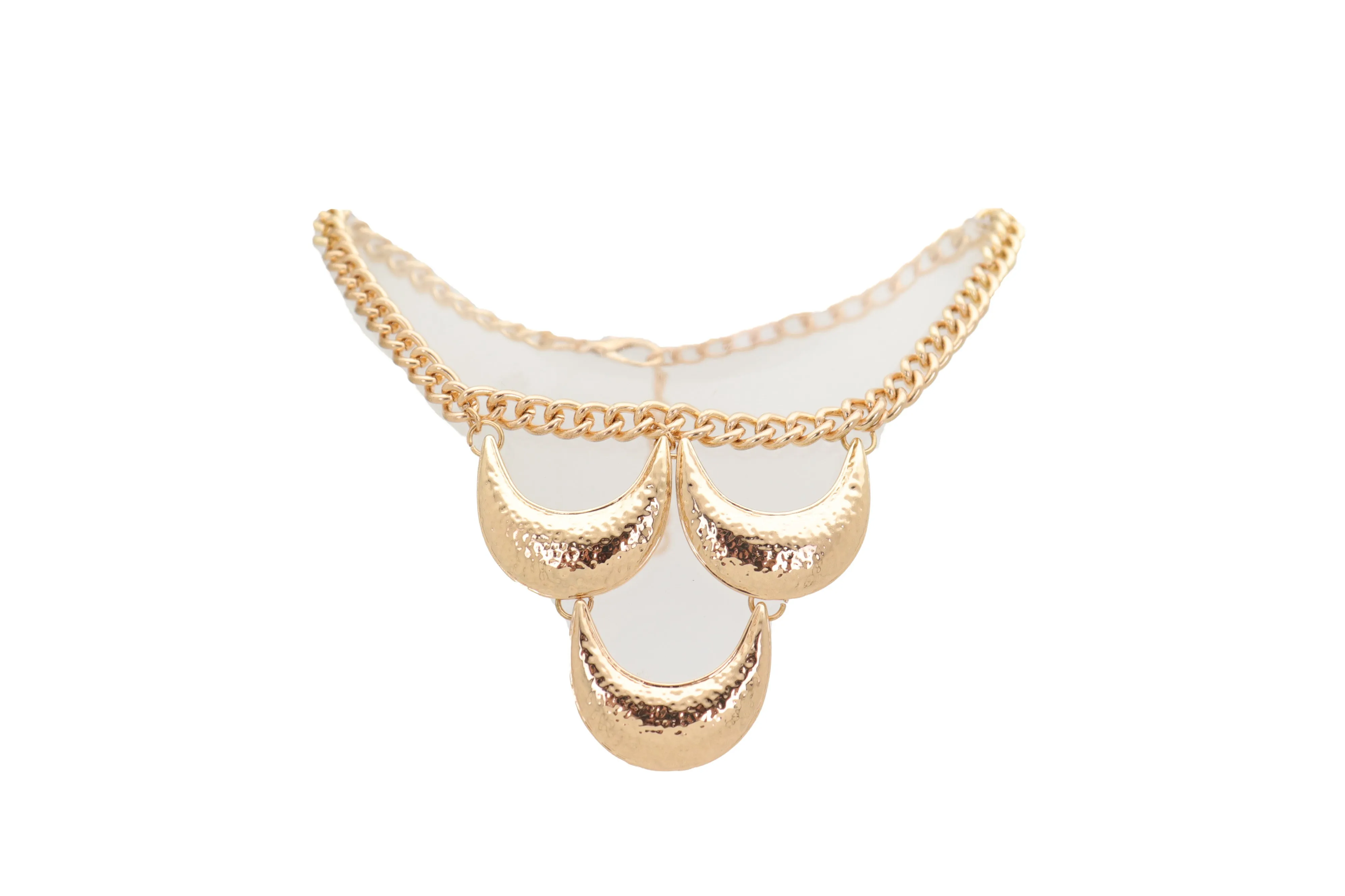 Women Gold Metal Chain Western Boot Bracelet Shoe Anklet Bling Chic Moon Charm