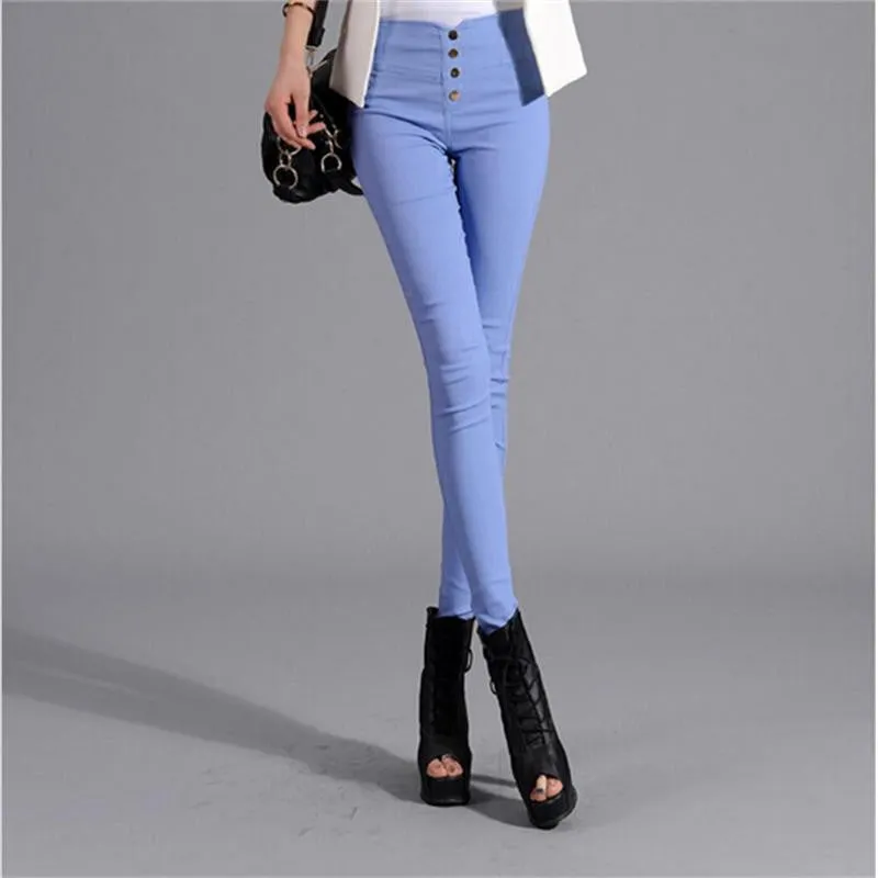 women Pencil Pants High Waisted push up Slim Stretch casual pants female fashion sexy capris Leggings skinny Trousers