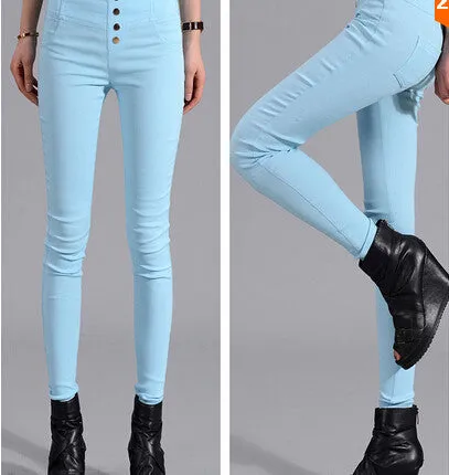 women Pencil Pants High Waisted push up Slim Stretch casual pants female fashion sexy capris Leggings skinny Trousers