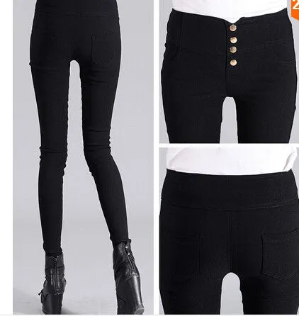 women Pencil Pants High Waisted push up Slim Stretch casual pants female fashion sexy capris Leggings skinny Trousers