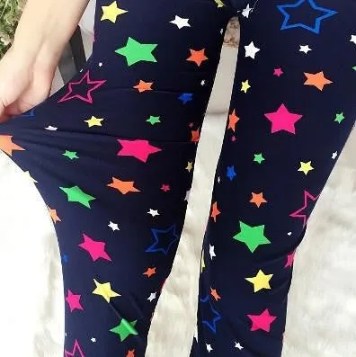 Women Printed Leggings Spandex Knitted Fashion Skinny Leggins Primavera Pants Women