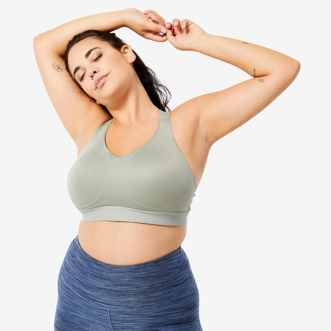 Women's High Support Adjustable Sports Bra with Cups