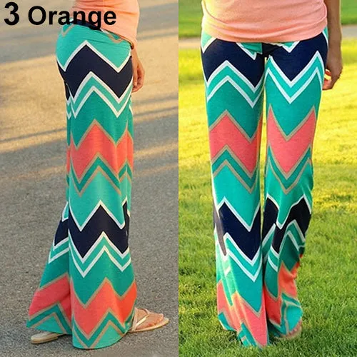 Women's Jogging Pants Comfortable Causal Trousers Striped Print Yoga Pants