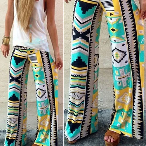 Women's Jogging Pants Comfortable Causal Trousers Striped Print Yoga Pants