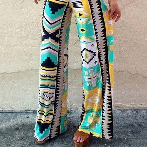 Women's Jogging Pants Comfortable Causal Trousers Striped Print Yoga Pants
