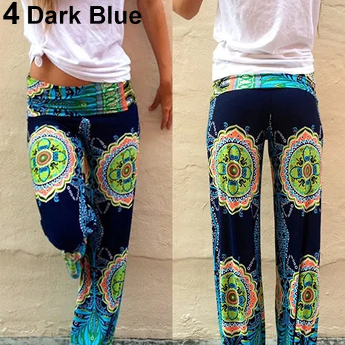 Women's Jogging Pants Comfortable Causal Trousers Striped Print Yoga Pants