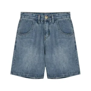 Women's Loose Solid Color High Waisted Jorts