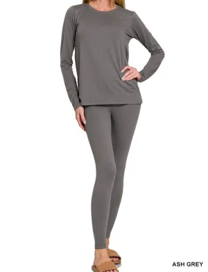Zenana Matching Top & Leggings Set